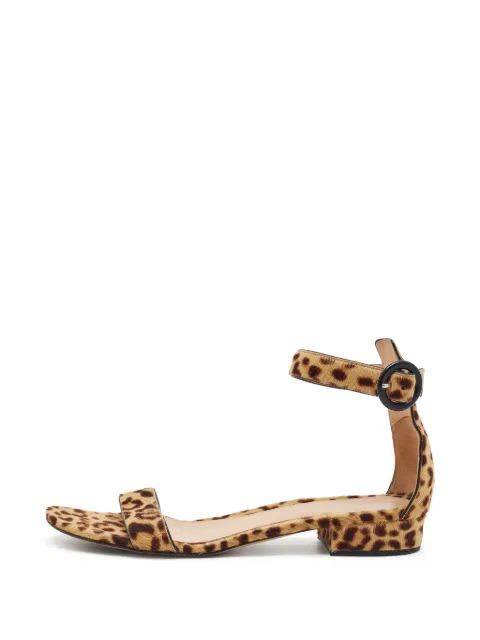 Gianvito Rossi leopard-print ankle-strap sandals Brown 1392930