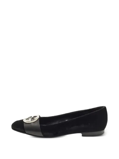 Gucci Pre-Owned GG medallion velvet ballet flats Black 1381557
