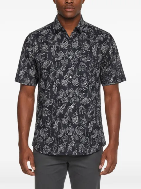 Lanvin Pre-Owned koi-fish printed short-sleeved shirt Blue 1389019