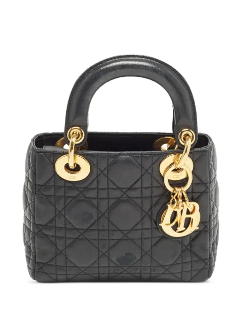 Christian Dior Pre-Owned Lady Dior Cannage mini tote bag Black 1385628