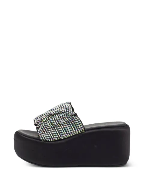 Le Silla crystal-embellished wedge sandals Black 1392010