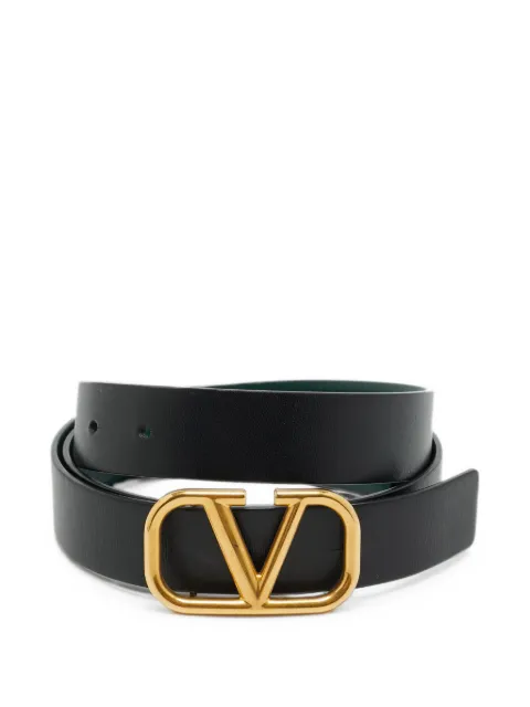 Valentino Garavani Pre-Owned VLogo reversible belt Black 1391620