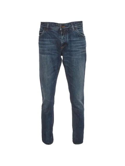 Dolce & Gabbana Pre-Owned logo-patch straight-leg jeans Blue 1385339