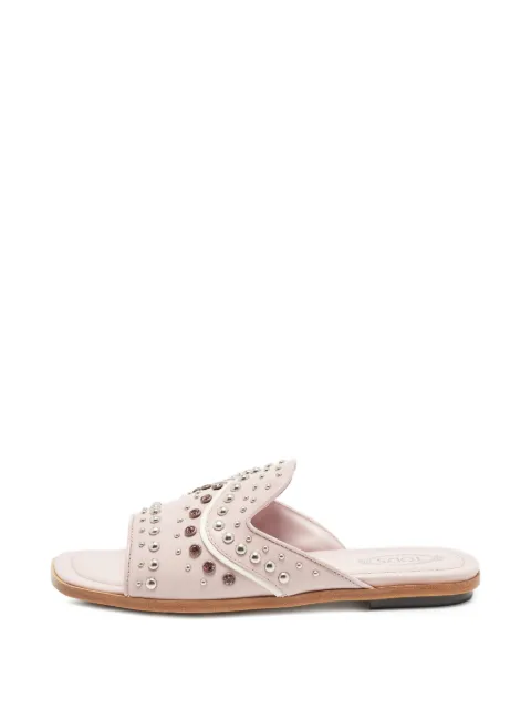 Tod's Vintage embellished flat sandals Purple 1382500
