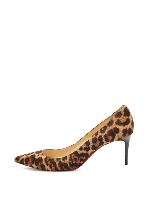 Christian Louboutin Pre-Owned leopard-print calf-hair heeled pumps Brown 1384516