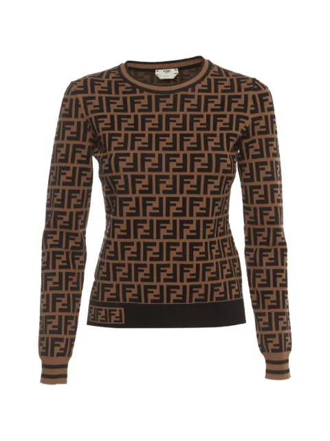 Fendi Pre-Owned Zucca pattern sweater Brown 1401499