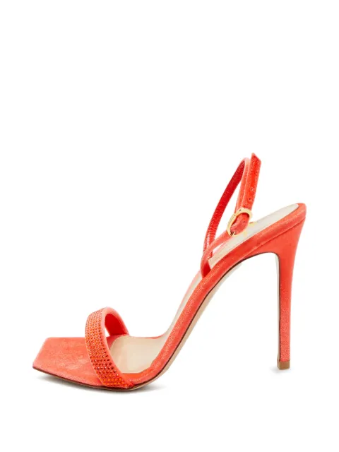 Gianvito Rossi Britney crystal-embellished sandals Orange 1380936