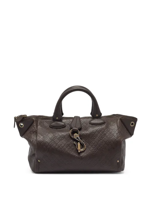 Bally Vintage monogram-embossed tote bag Brown 1398672