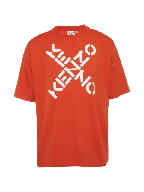 Kenzo Pre-Owned logo-print T-shirt Orange 1389005