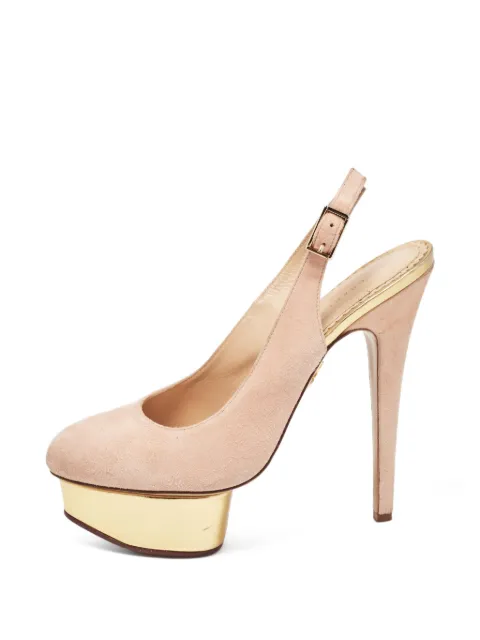 Charlotte Olympia Platform slingback pumps Neutrals 965948
