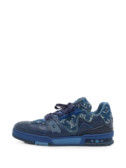 Louis Vuitton Pre-Owned LV Trainer Monogram denim sneakers Blue 1376915