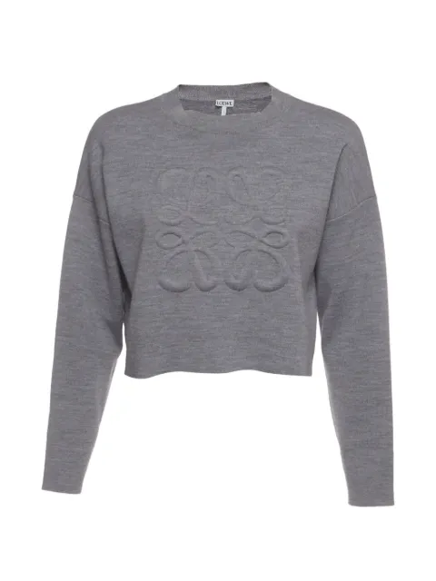 Loewe Pre-Owned Anagram cropped sweater Grey 1401510