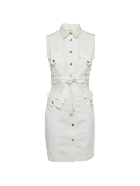 Red Valentino Vintage midi belted button-front dress White 1369142