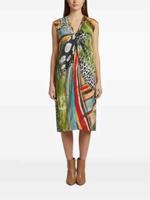 DSQUARED2 abstract-print midi dress Green 1346087