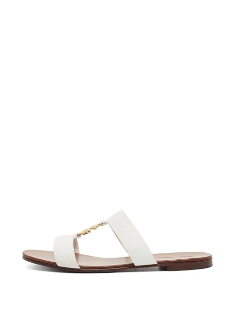 Dolce & Gabbana Pre-Owned Bianca DG Logo slide sandals White 1401757