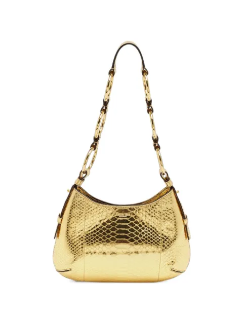 Michael Kors Vintage Bardot python-embossed shoulder bag Gold 1401652