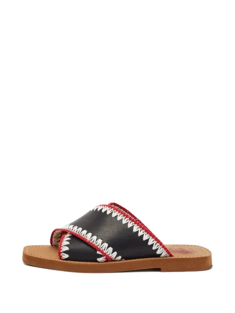 Chloé Pre-Owned Woody threaded sandals Black 1403418