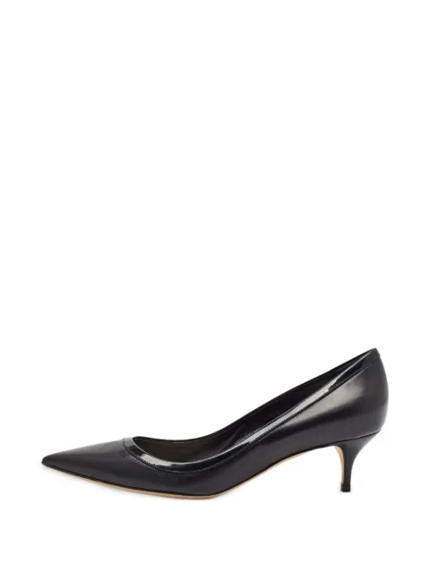 Christian Dior Pre-Owned patent-trimmed pointed-toe pumps Black 1403361