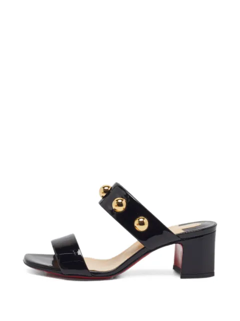Christian Louboutin Pre-Owned Simple Billi studded block-heeel sandals Black 1403351