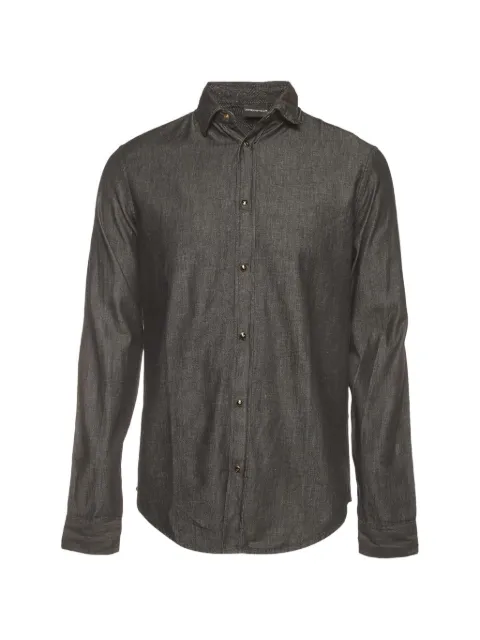 Emporio Armani Pre-Owned slim-fit denim shirt Black 1400038
