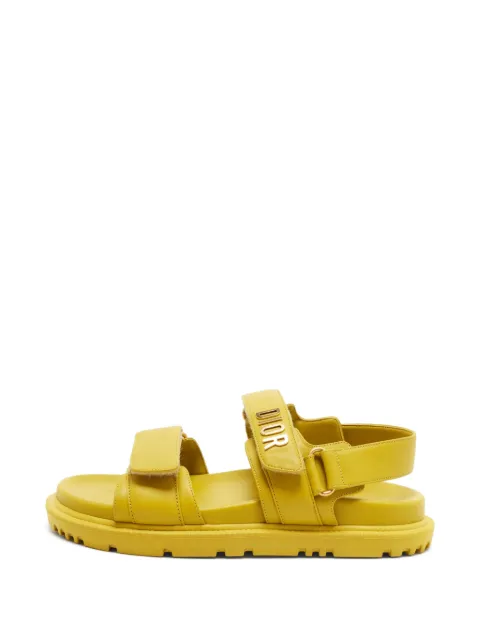 Christian Dior Pre-Owned Dioract slingback sandals Yellow 1403500