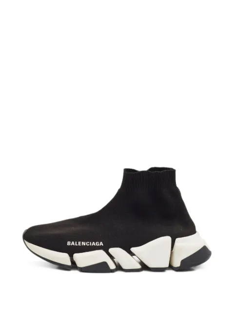 Balenciaga Pre-Owned Speed knitted high-top sneakers Black 1393216