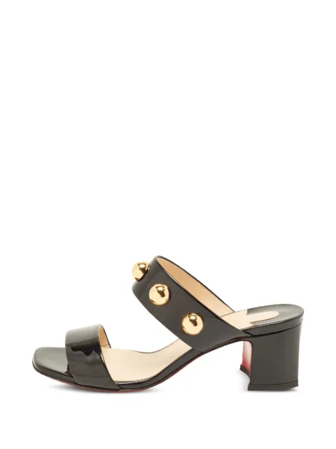 Christian Louboutin Pre-Owned Simple Billi studded block-heel sandals Black 1391908