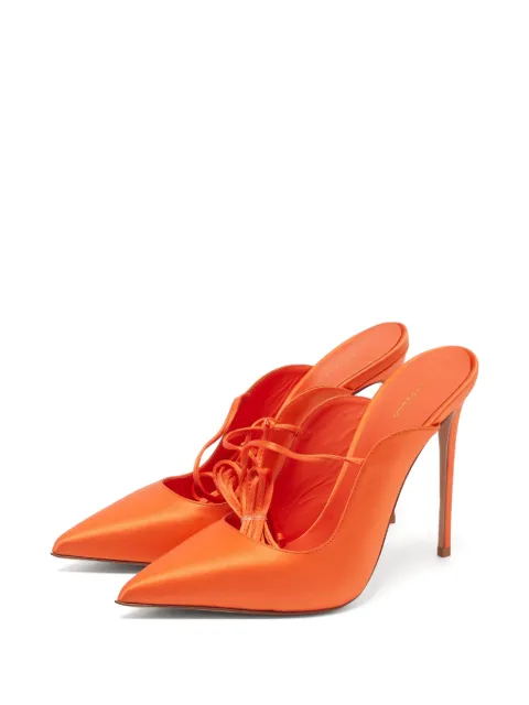 Le Silla Ivy lace-up heeled pumps Orange 1392019