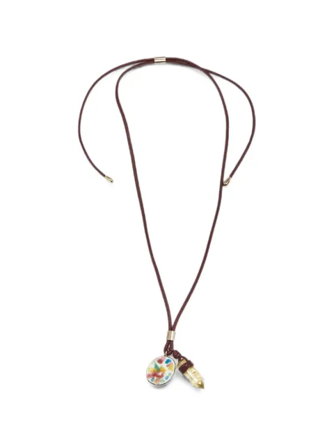 Chloé Pre-Owned porcelain leather necklace Gold 1387300