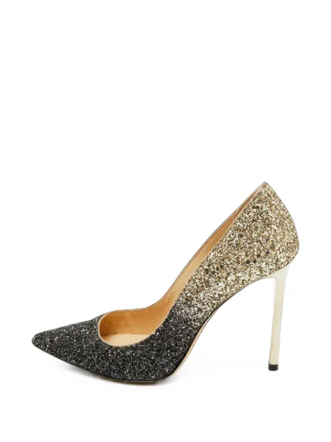 Jimmy Choo Pre-Owned Romy glitter pumps Black 1390983
