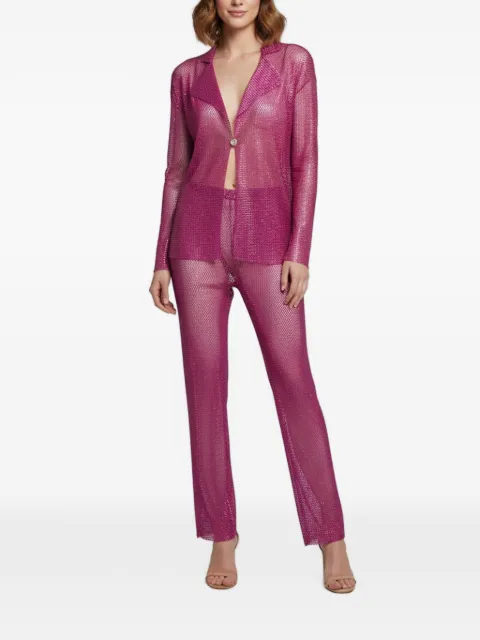 Santa Brands mesh rhinestone-embellished trousers set Pink 1393142