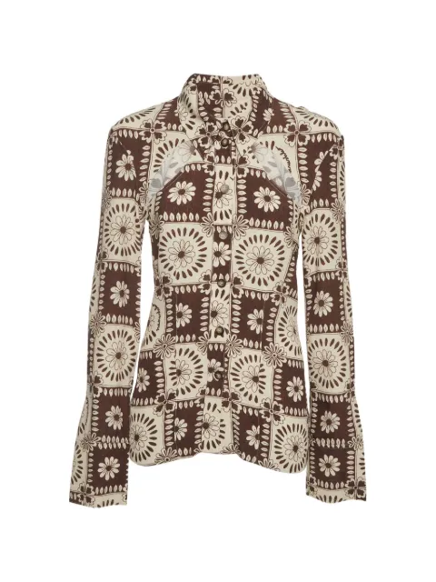 Nanushka Huyen cut-out shirt Brown 1382778