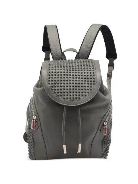 Christian Louboutin Pre-Owned Funky Spiked leather backpack Grey 1385603