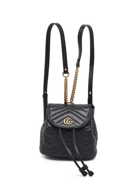 Gucci Pre-Owned GG Marmont matelassé mini backpack Black 1383909