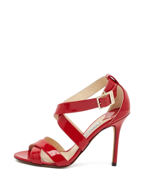 Jimmy Choo Pre-Owned Lottie strappy heeled sandals Red 1379689