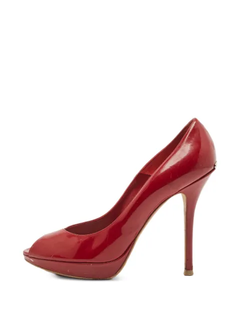 Christian Dior Pre-Owned peep-toe platform pumps Red 1141783