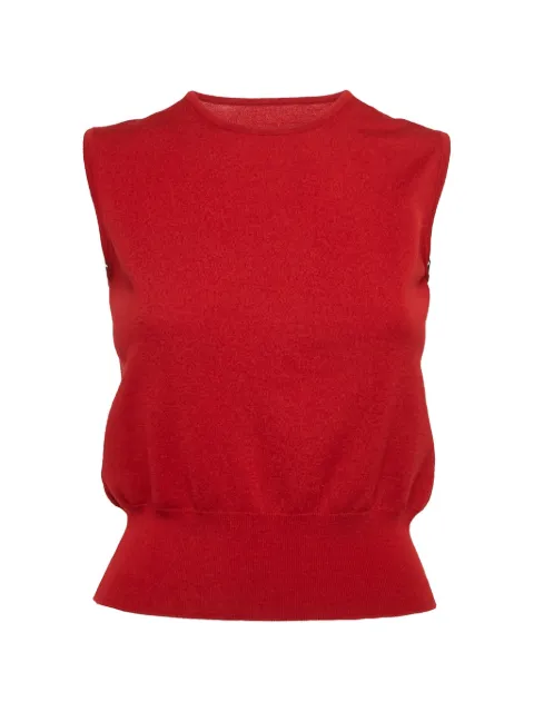 Alaïa Pre-Owned sleeveless knit vest Red 1149096