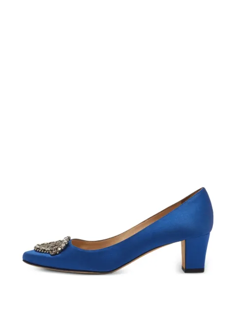 Manolo Blahnik Okkato crystal-embellished pumps Blue 1404001