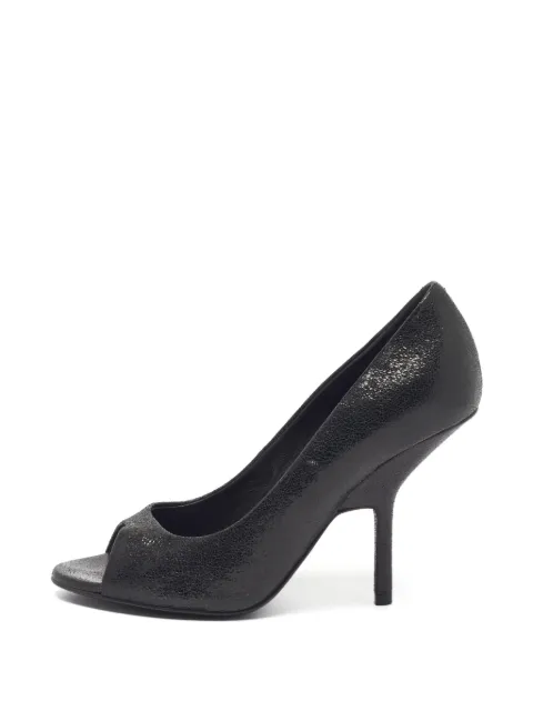 Giuseppe Zanotti Vintage crackled peep-toe pumps Black 1403400