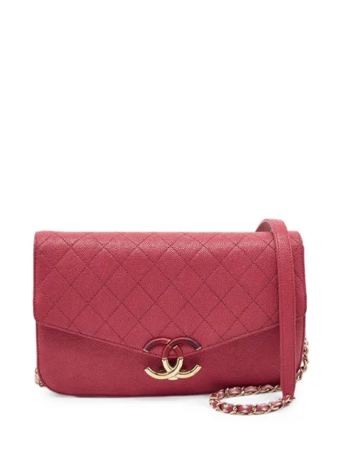 CHANEL Pre-Owned 2018 Thread Around Cuba Flap leather shoulder bag Pink 1404016