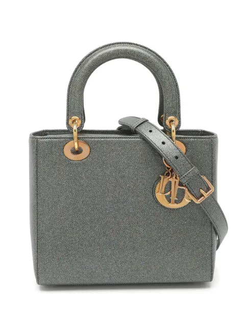 Christian Dior Pre-Owned 2020 medium Lady Dior leather tote bag Grey 1387412