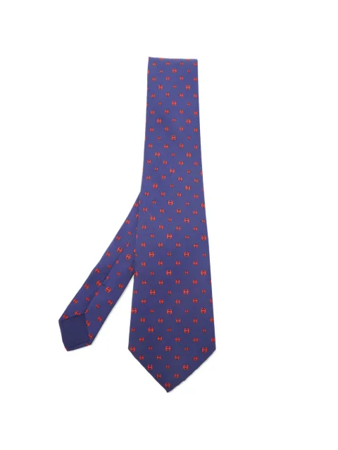Hermès Pre-Owned Maillon H tie Blue 1401736