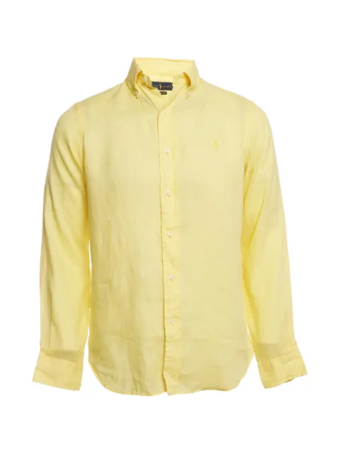 Ralph Lauren Vintage button-down linen shirt Yellow 1400320