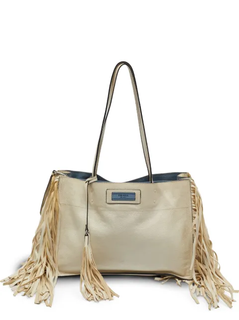 Prada Pre-Owned Etiquette fringe tote bag White 1392926