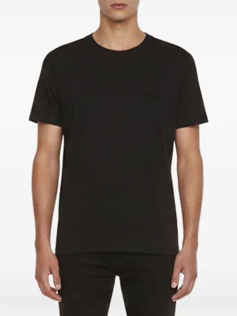 Christian Dior Pre-Owned CD icon embroidered T-shirt Black 1398054