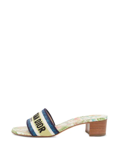 Christian Dior Pre-Owned Dway floral-print sandals Neutrals 1394338