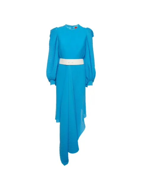 Solace London Tilde belted asymmetric dress Blue 1387721