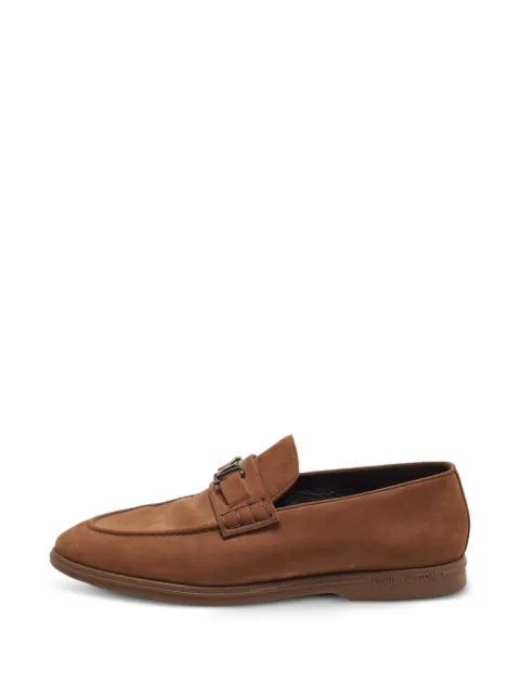 Louis Vuitton Pre-Owned Estate suede loafers Brown 1391176
