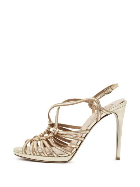 Valentino Garavani Pre-Owned strappy ankle-strap sandals Gold 1396619