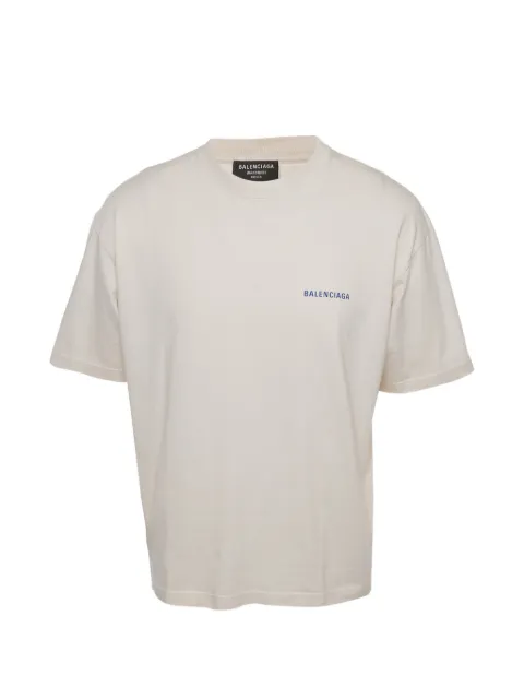 Balenciaga Pre-Owned logo-print T-shirt Neutrals 1388990